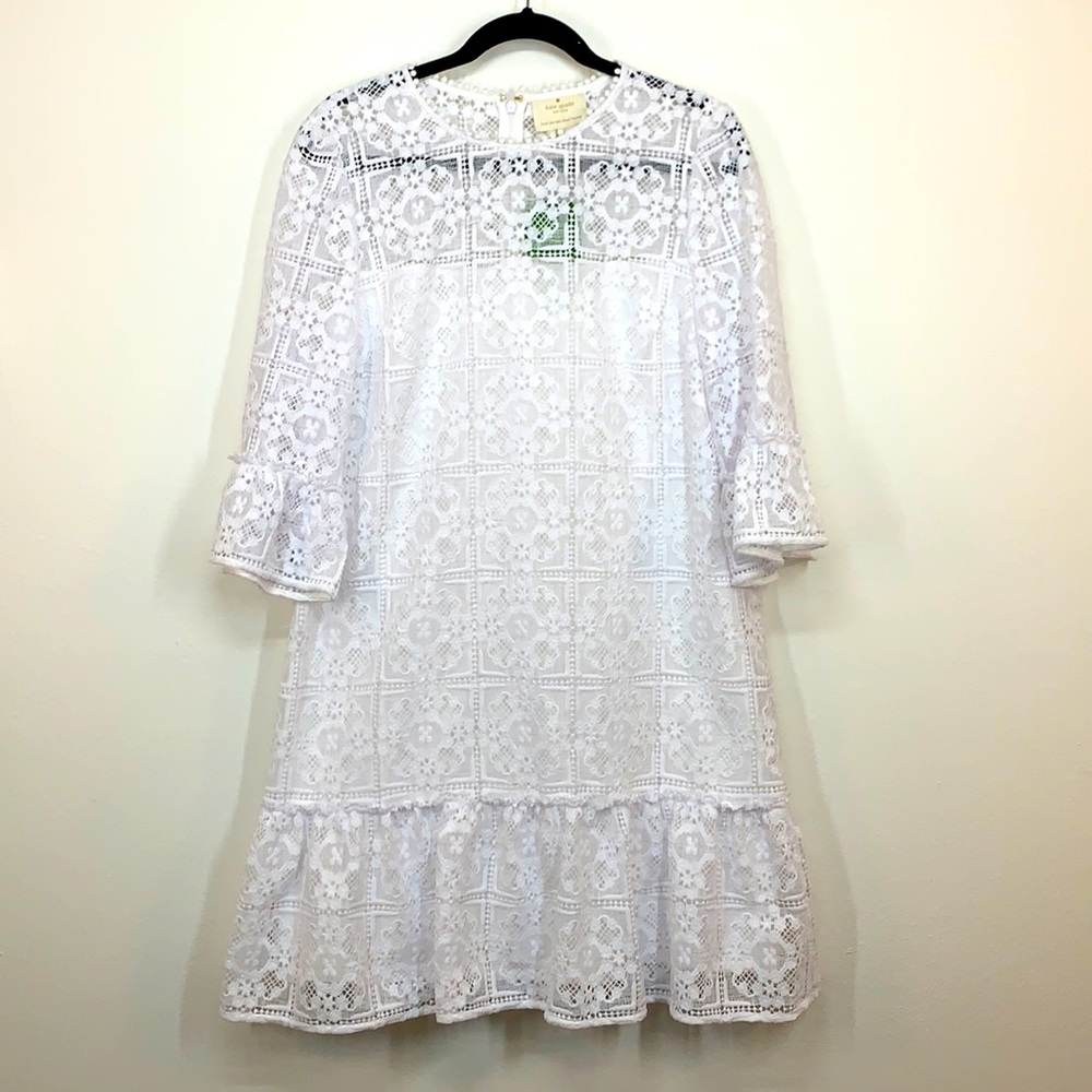 Kate spade white GUIPURE LACE dress